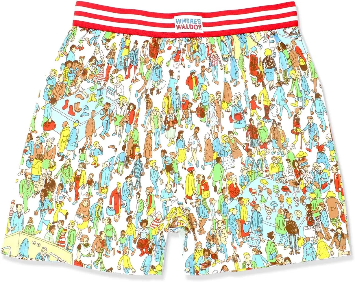 Where's Waldo Game Scene Men's Boxer Lounge Shorts
