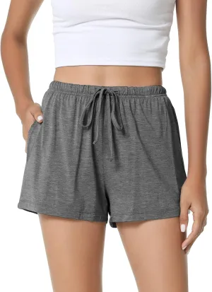 WiWi Bamboo Visose Pajama Shorts for Women Soft Sleep Bottoms Plus Size Lounge Boxers Pj Sleepwear Bottom S-4X