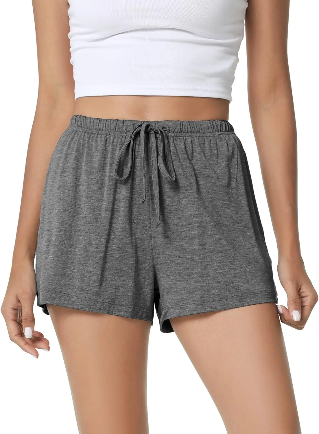 WiWi Bamboo Visose Pajama Shorts for Women Soft Sleep Bottoms Plus Size Lounge Boxers Pj Sleepwear Bottom S-4X