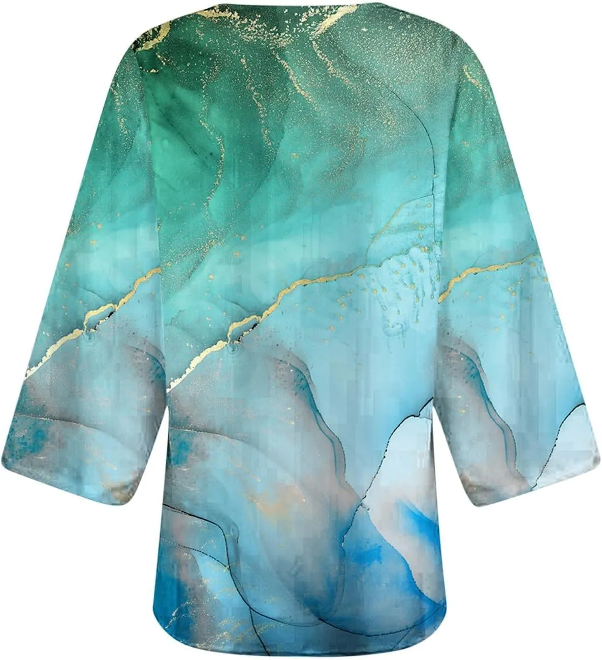 Women's Beach Kimono Coverup Women's Floral Print Kimono Cardigan Puff Sleeve Chiffon Cover Up Casual Blouse