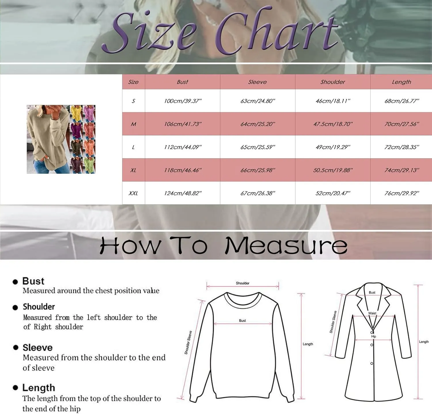 Womens Casual Sweatshirt Crewneck Loose Plain Pullover Tee Fashion Long Sleeve Lightweight Home Cozy Tunics Blouse