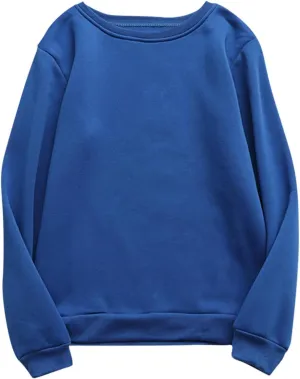 Womens Crewneck Oversized Sweatshirts Fleece Comfy Fall Baggy Cute Sweatshirt Long Sleeve Lightweight Pullover Tunics