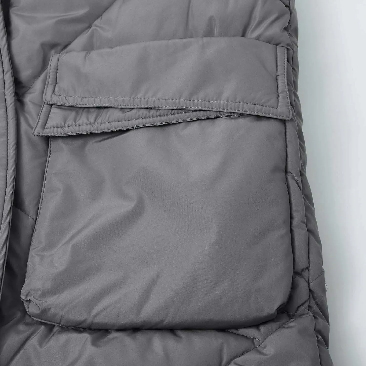 Women's Long Down Vest with Hooded Zipper Quilted Puffer Jacket Plus Size Winter Warm Slim Fit Coats Outdoor Vest