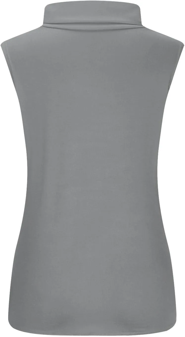 Womens Mock Turtleneck Tank Tops 2025 Summer Slim Fit Sleeveless Top Stretchy Basic Casual Pullover Layer Tee Shirts