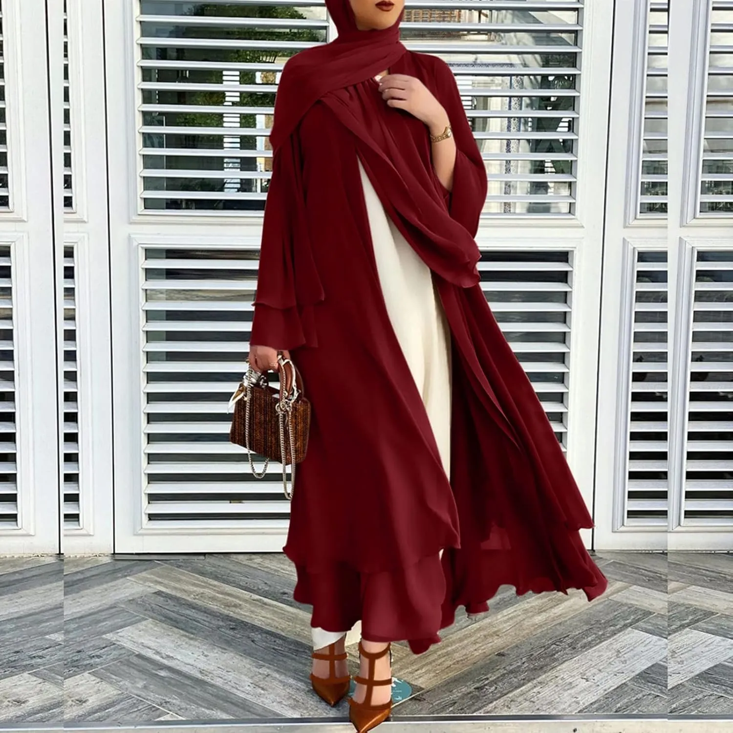 Womens Muslim Robe Loose Fancy Maxi Dress Turkey Islamic Middle East Dubai Long Gown Full Length Dress with Belt