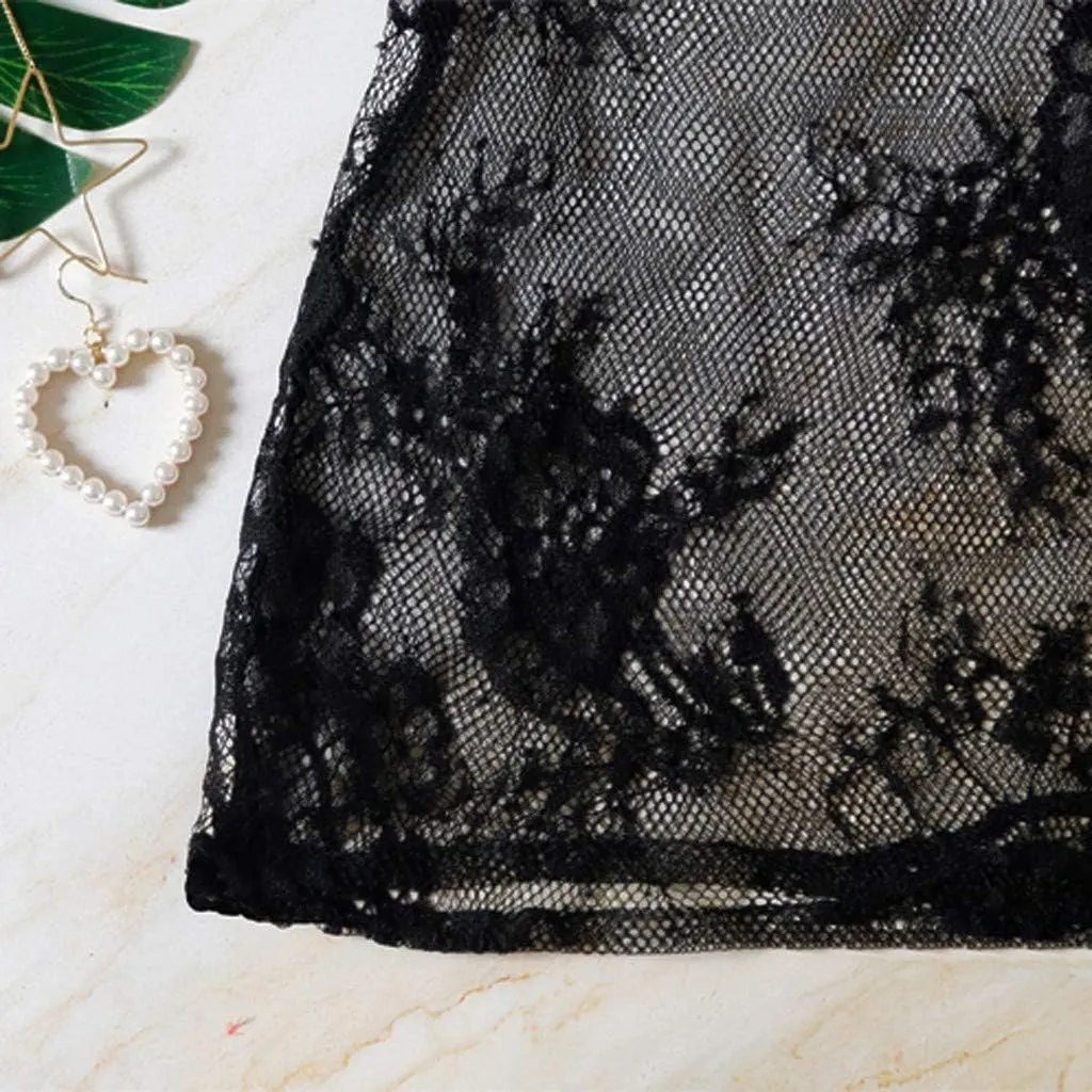 Women's Nightie Lingerie Sets for Women Sexy Lace Chemise Babydoll Mesh Sleepwear Naughty Slip Dress Flattering Teddy