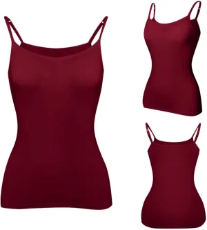 Women's Shaping Cami with Built in Bra, Tummy Control Shapewear Camisole Tops for Woman T-Shirt with Built-in Bra