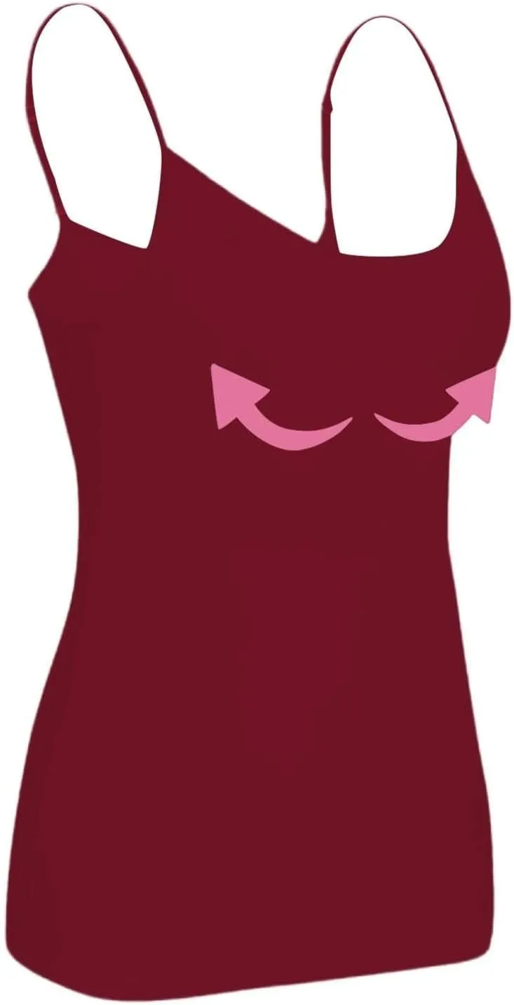 Women's Shaping Cami with Built in Bra, Tummy Control Shapewear Camisole Tops for Woman T-Shirt with Built-in Bra