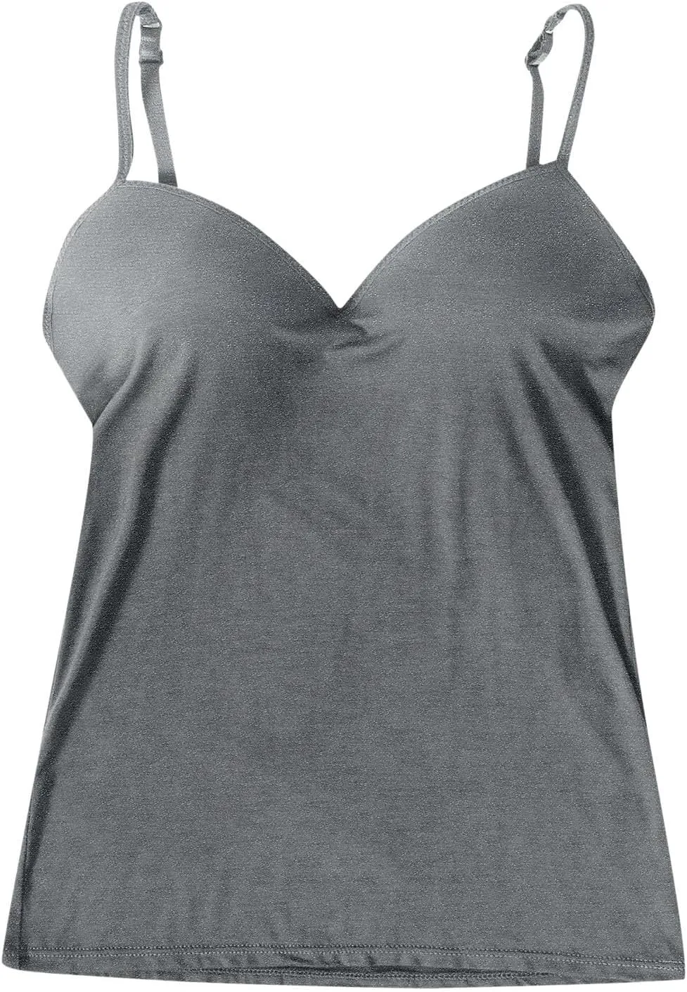 Women's Shelf Bra Camisoles Tops Spaghetti Strap Cami Tank Seamless Cotton Layering Undershirts