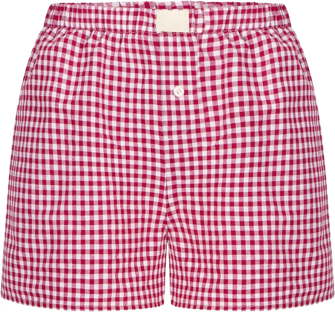 Womens Shorts Boxers 2025 Summer Gingham Pajama Lounge Sleep Y2K Plaid Pj Shorts Beach Bottoms