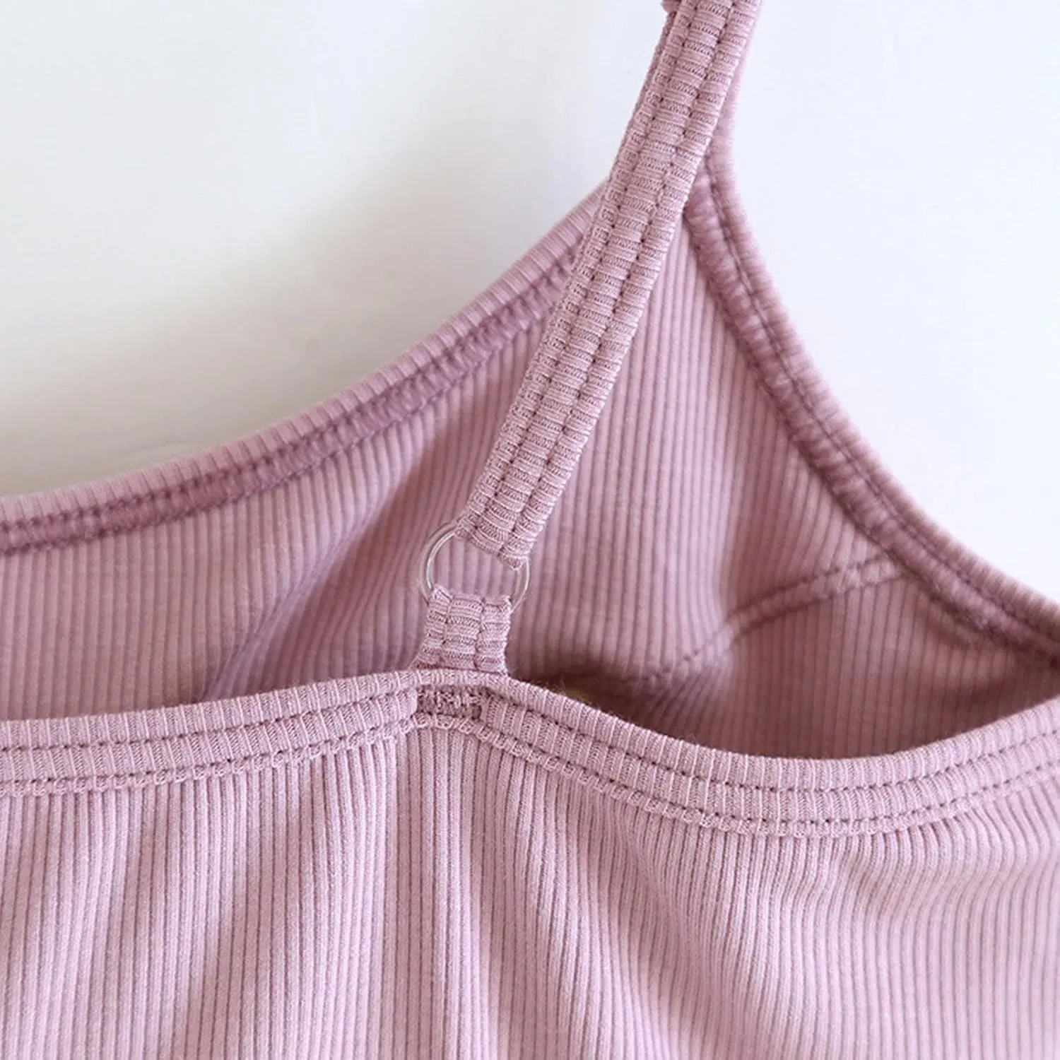 Womens Spaghetti Strap Tank Top Solid Color Smooth Soft High Elastic Crop Tanks Trending Racerback Undershirts