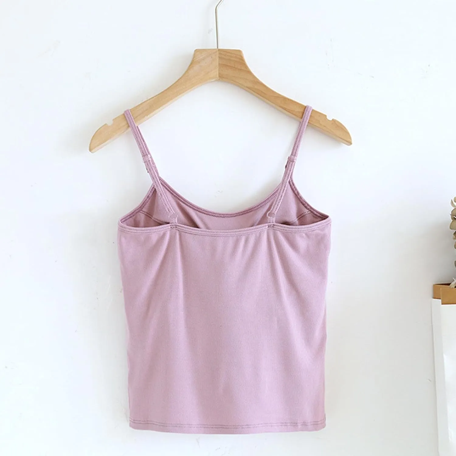 Womens Spaghetti Strap Tank Top Solid Color Smooth Soft High Elastic Crop Tanks Trending Racerback Undershirts