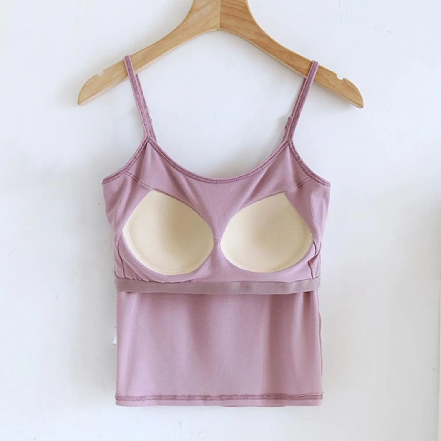 Womens Spaghetti Strap Tank Top Solid Color Smooth Soft High Elastic Crop Tanks Trending Racerback Undershirts