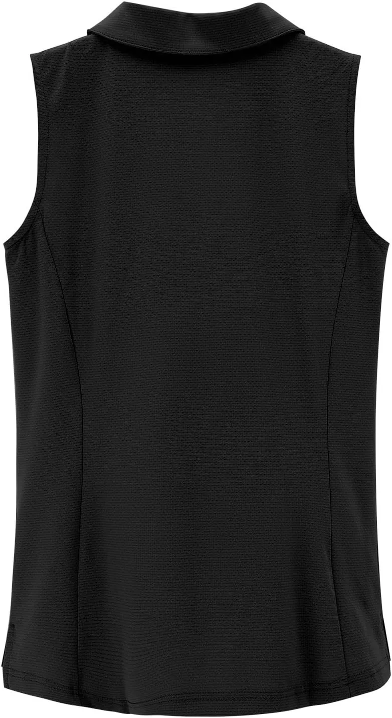 Women's Summer Solid Color Button T Shirt Stand Up Collar Sleeveless Casual Sports Top Tennis T Loose Casual T Shirt