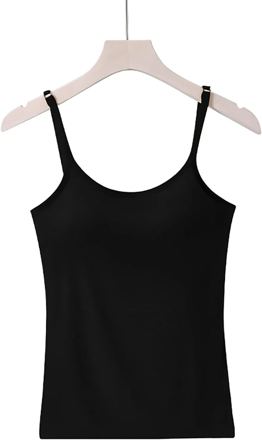 Womens Tank Top with Built in Bra Tank Tops for Women with Shelf Bra Cotton Wide Strap Camisole Yoga Cami Shirts
