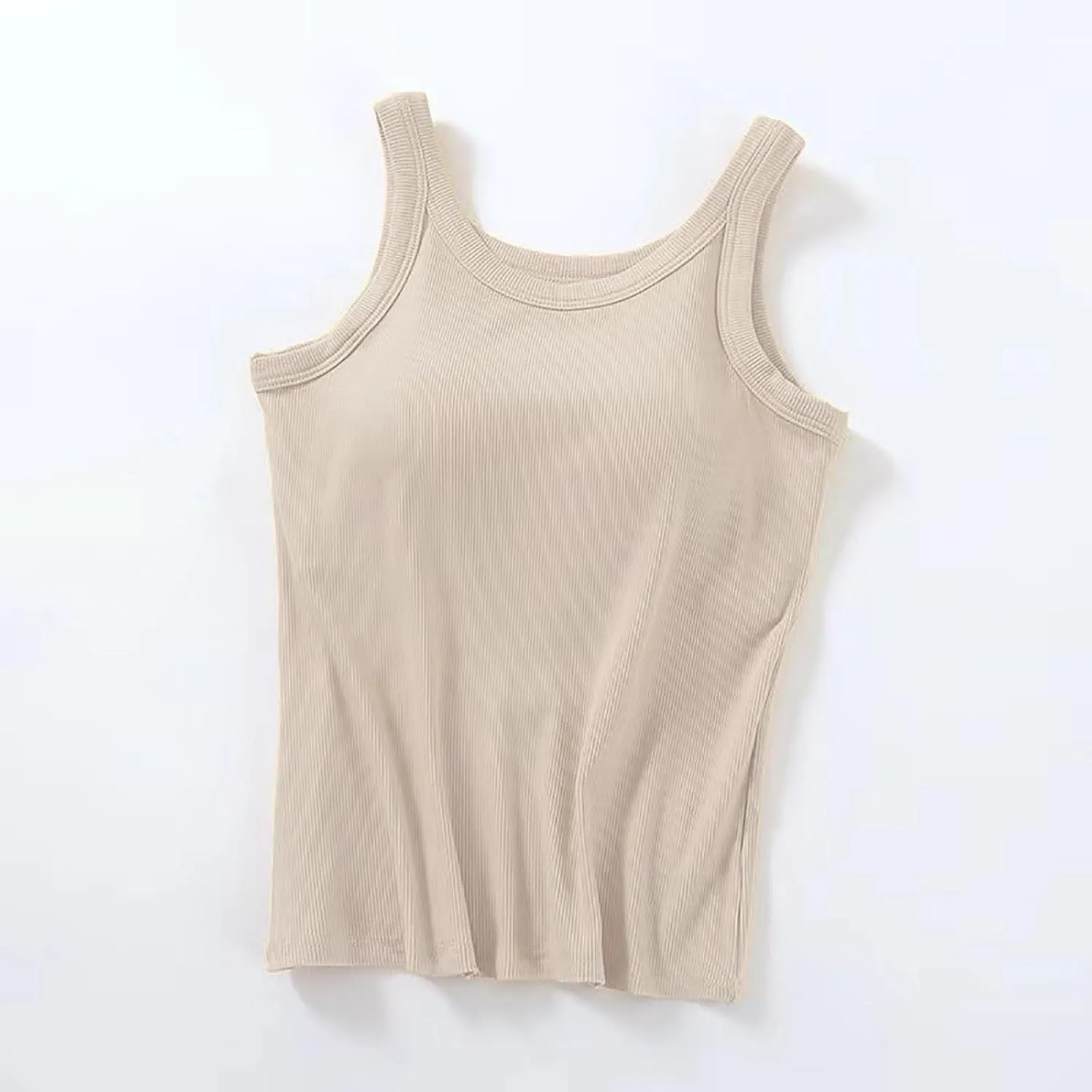 Womens Tank Tops with Built in Bra Modal Padded Camisole Yoga Bra 2025 Racerback Workout Tops Cotton Undershir