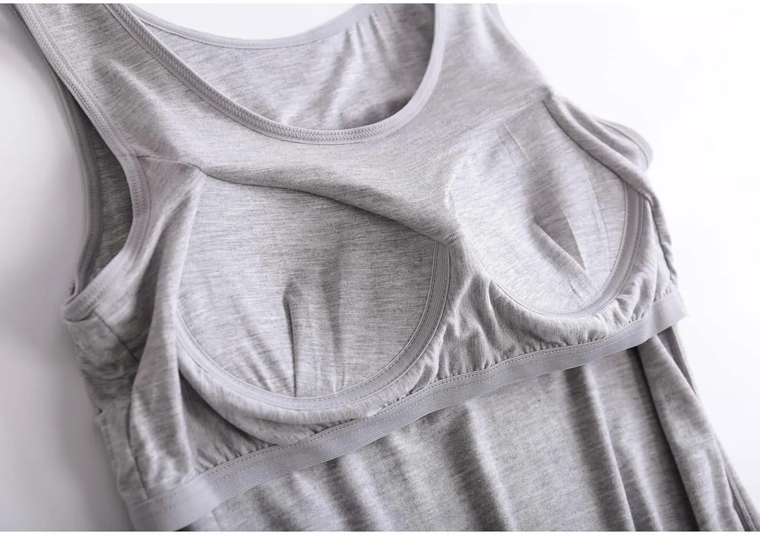 Womens Tank Tops with Built in Bras Padded 2024 Summer Casual Camisole Crewneck Sleeveless Cotton Workout Tanks