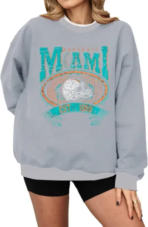 Womens Vintage Sweatshirt Oversized Game Day Football Long Sleeve Crewneck Pullover Tops Regualr Fit Athletic Tunics