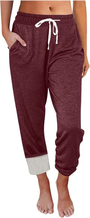 Xiaojmake Baggy Sweatpants for Women with Pockets Fleece Lined Lounge Pajams Bottom Running Joggers Soft Warm Sleep Pants