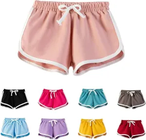 Youth Girls Running Athletic Cotton Shorts Toddler Kids Workout Dance Dolphin Short Summer Casual Fashion Soccer Shorts