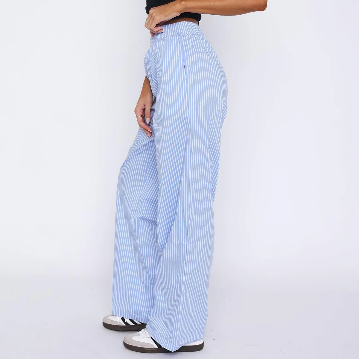 ZOCANIA Womens Pajama Pants Wide Leg Striped Pants Pants Elastic High Waist Y2k Boxers Sleepwear Baggy Lounge Pants Trousers